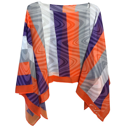 Clemson Tigers Sheer Peyton Illusion Scarf Poncho