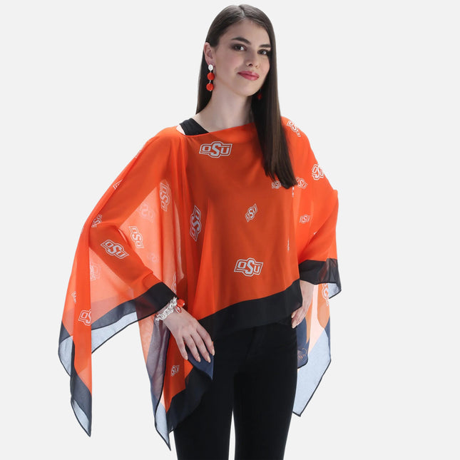 Oklahoma State Cowboys Peyton Multi Logo Scarf Poncho