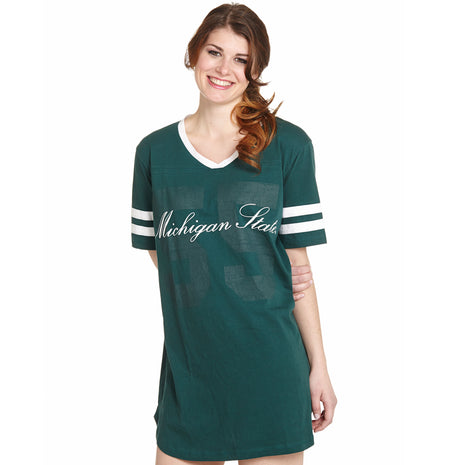 Michigan State Spartans Script Jersey Nightshirt