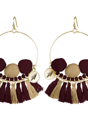 Florida State Seminoles Maci Multi Tassel Earrings