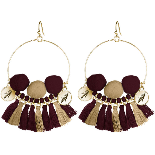 Florida State Seminoles Maci Multi Tassel Earrings