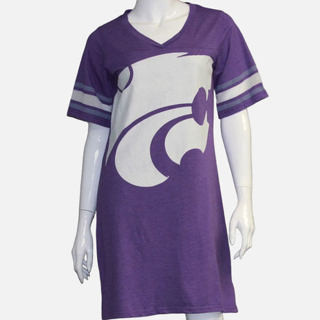 Kansas State Wildcats Heathered Football Jersey Nightshirt