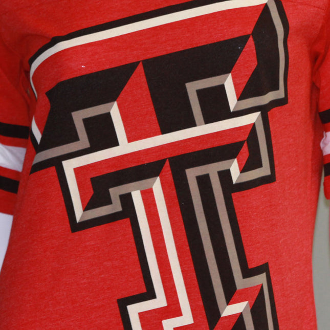 Texas Tech Red Raiders Heathered Football Jersey Nightshirt