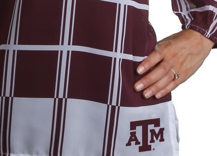 Texas A&M Aggies Plaid Sheer Top