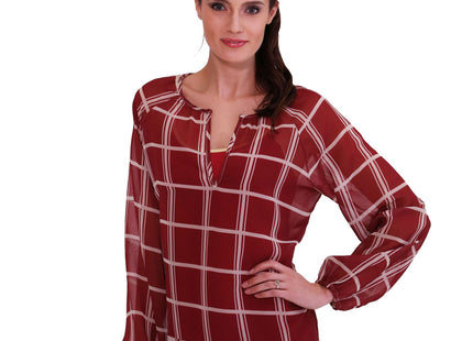 Florida State Seminoles Plaid Sheer Top