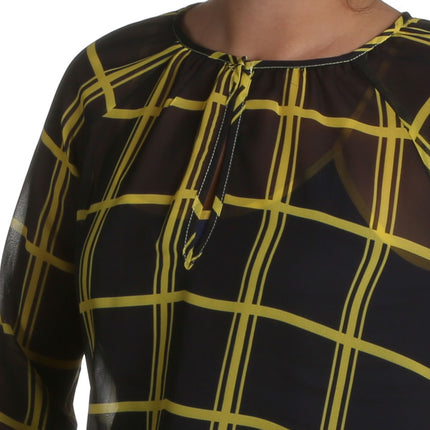 Iowa Hawkeyes Plaid Sheer Top