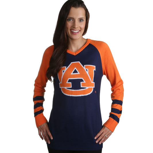 Auburn Tigers V Neck Logo Sweater