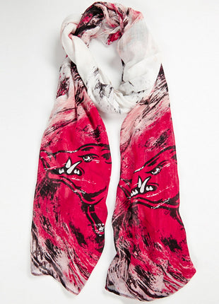 Arkansas Razorbacks Watercolor Scarf