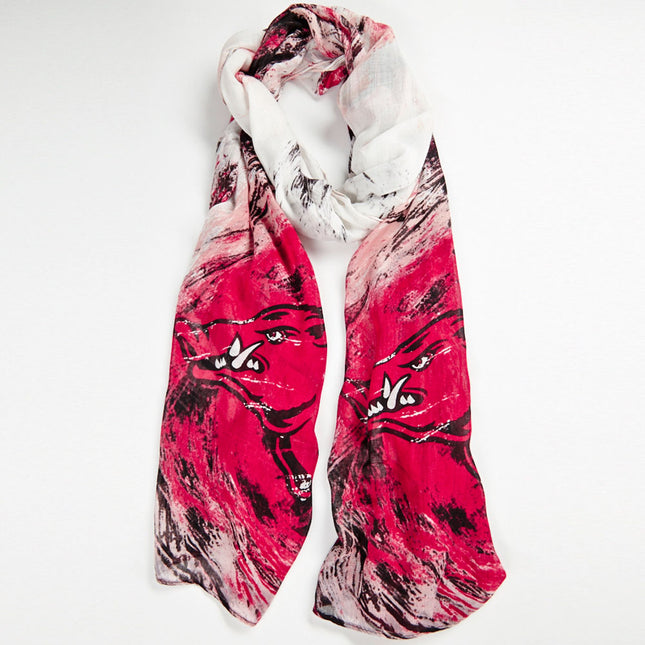 Arkansas Razorbacks Watercolor Scarf
