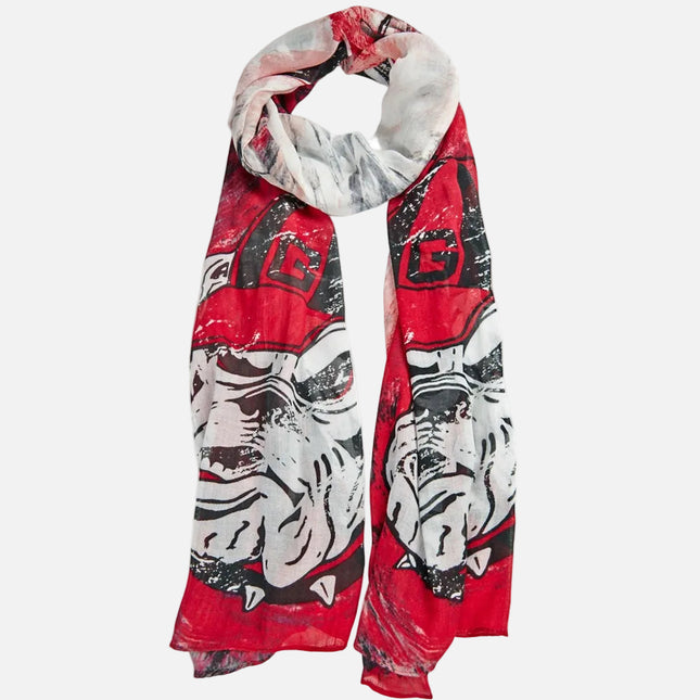 Georgia Bulldogs Watercolor Scarf