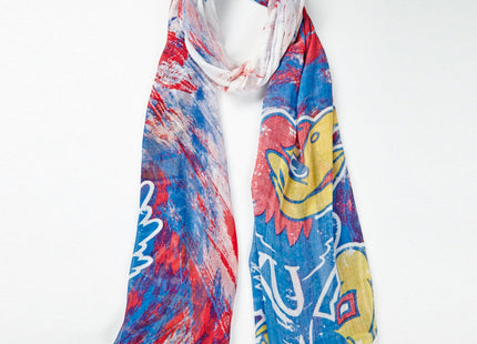 Kansas Jayhawks Watercolor Scarf