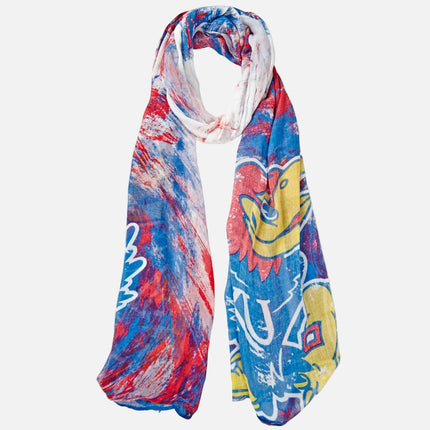Kansas Jayhawks Watercolor Scarf