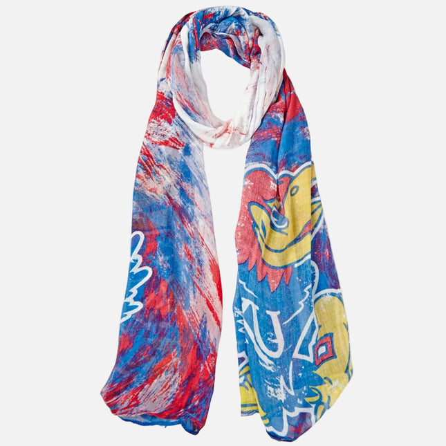 Kansas Jayhawks Watercolor Scarf