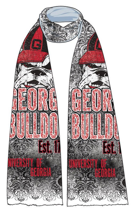 Georgia Bulldogs Lace Print Scarf