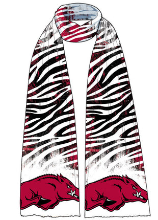 Arkansas Razorbacks Animal Print Scarf
