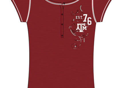 Texas A&M Aggies Heather Henley Short Sleeve Top