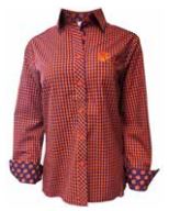 Clemson Tigers Gingham Button Down